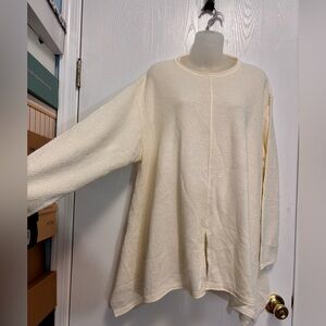Vintage Cream Knit tunic Sweater